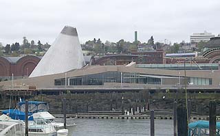 Museum of Glass seen from across the Thea Foss Waterway 
