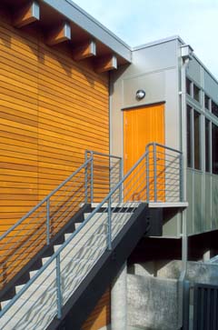 Contrasting exterior finishes 